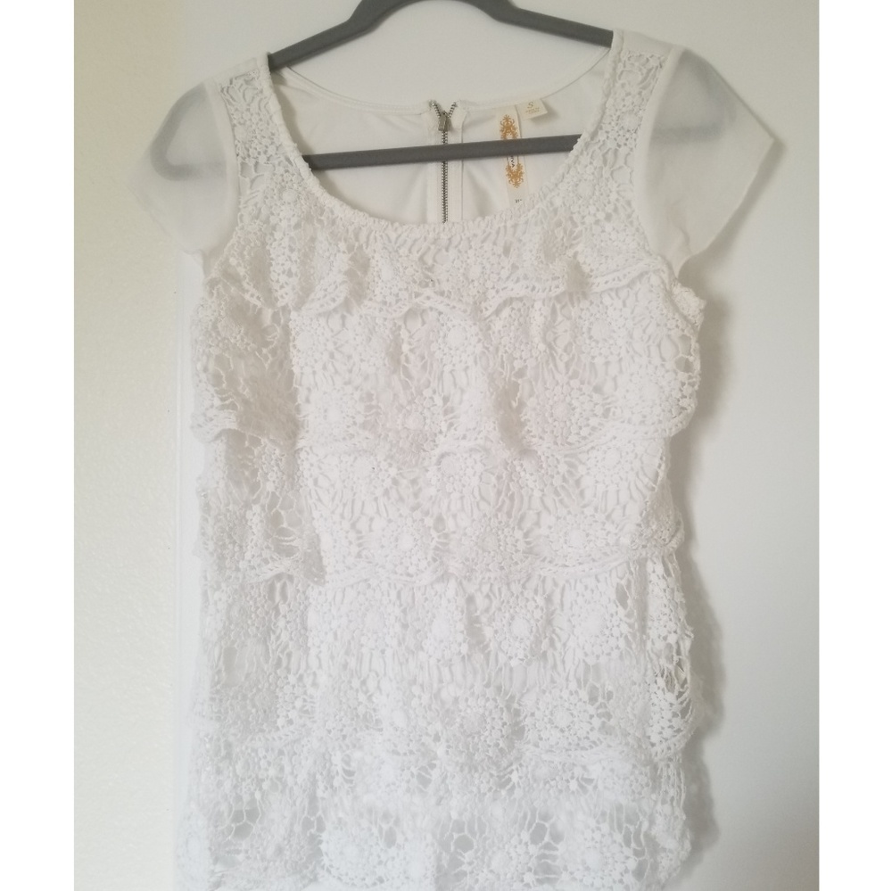 🌟 White Lace Shirt